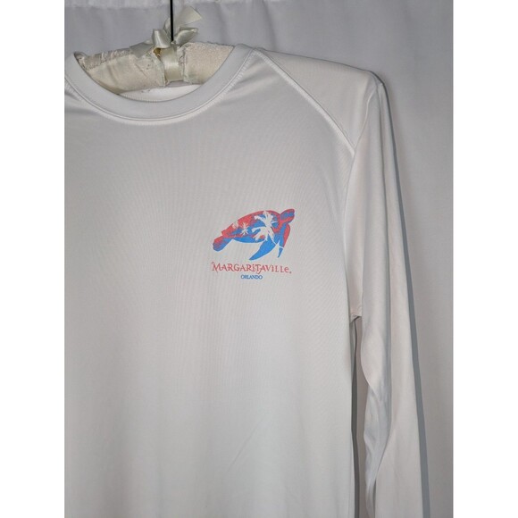 Margaritaville Tshirt S Men's White Quick Dry UPF 50+ Long Sleeve Turtle Beach - Picture 3 of 8